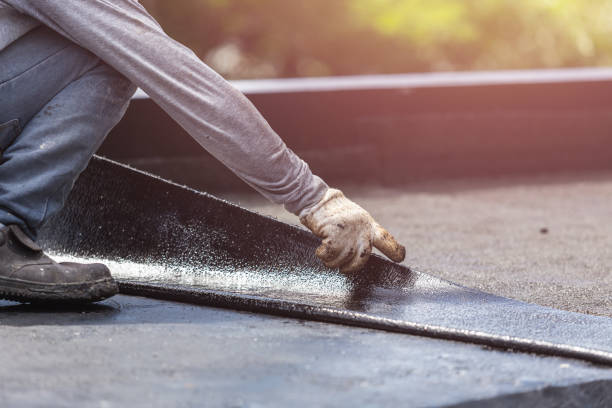 Professional Basement Waterproofing technician working in Donnelsville, OH